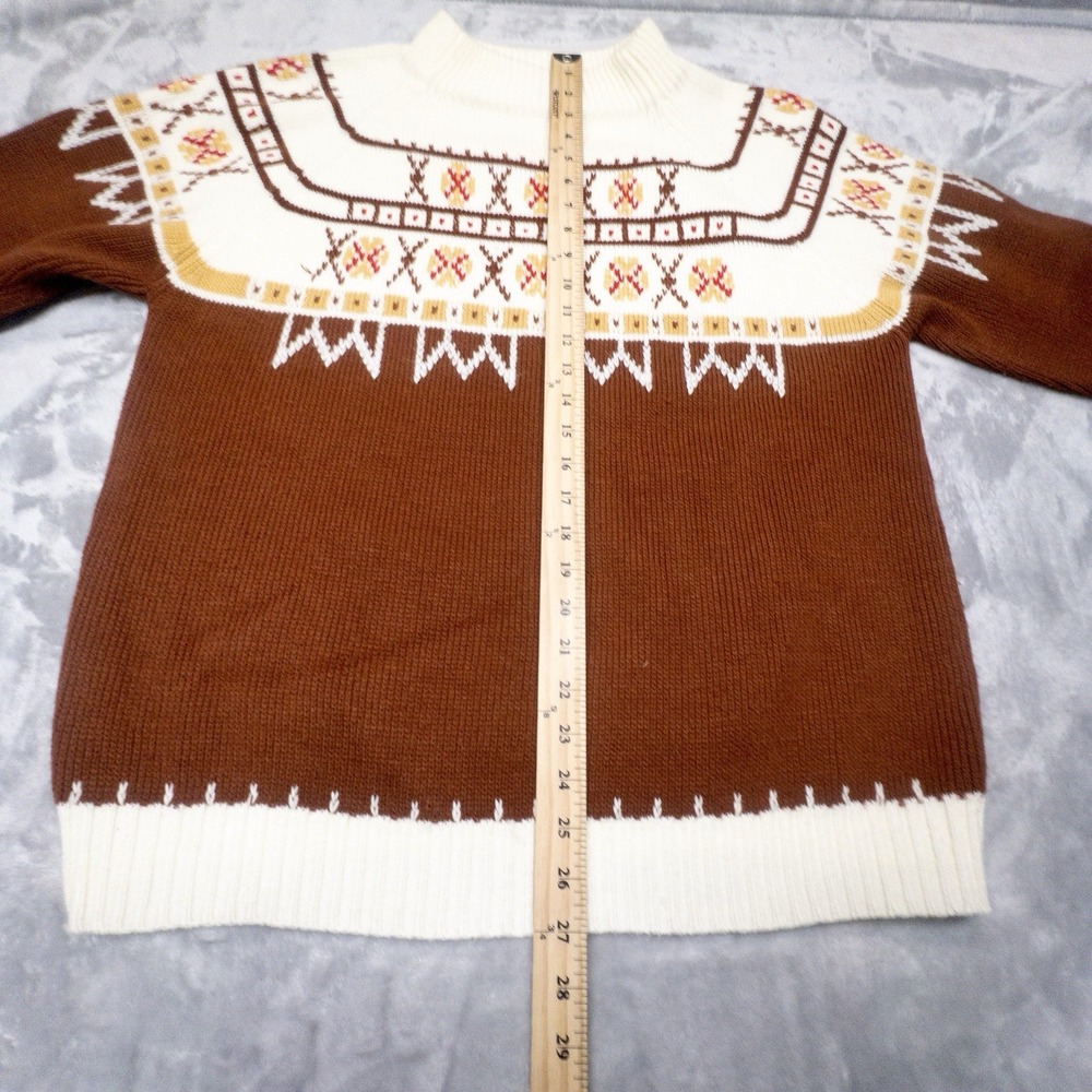 Vtg JC Penny 100% Acrylic Fair Isle Knit Sweater Womens XL - Picture 6 of 9